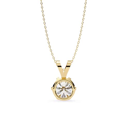 2.14 Carat Round Shape Lab-Grown Diamond Pendant Necklace – E Color VS1 ...