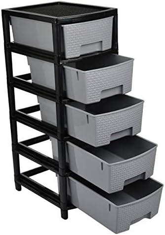 Liza Plastic 5 Tier Containers Drawer Organisers for Storage, Office ...