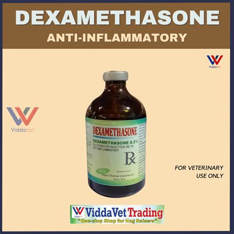 DEXAMETHASONE anti inflammatory solution for animals 100ML livestock farm inj horse cattle fowls ...