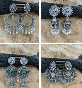 Flipkart.com - Buy sarthak royal Pack Of 4 Pair Combo Hoop Jhumki Drop ...