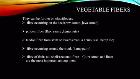 classification of fiber | PPTX