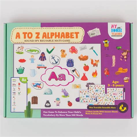 My House Teacher A to Z Alphabet Reusable Mats Set — Toycra