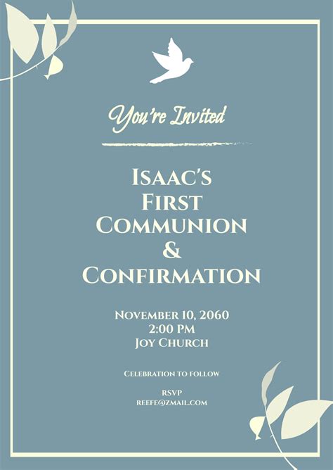 First Communion Invitations For Boys