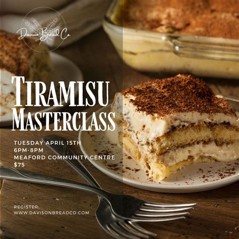 Tiramisu Masterclass, Meaford & St Vincent Community Centre, 15 April ...