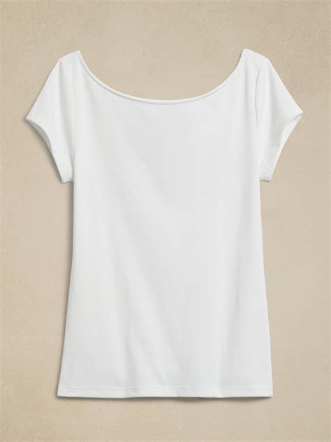 Refined Scoop-Neck T-Shirt | Banana Republic