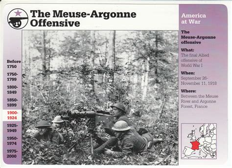 THE MEUSE-ARGONNE OFFENSIVE WW1 WWI War Picture GROLIER STORY OF ...
