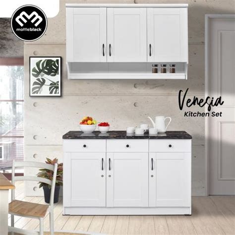 Jual Blackmabel - Kitchen Set Atas Bawah 2 3 pintu Rak dapur Putih ...