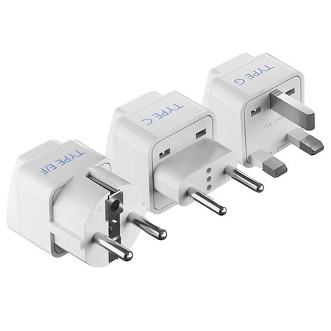 Ceptics European Travel Plug Adapter - Light Weight - Type C, Schuko ...
