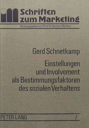 Buy Einstellungen Und Involvement ALS Bestimmungsfaktoren Des Sozialen ...