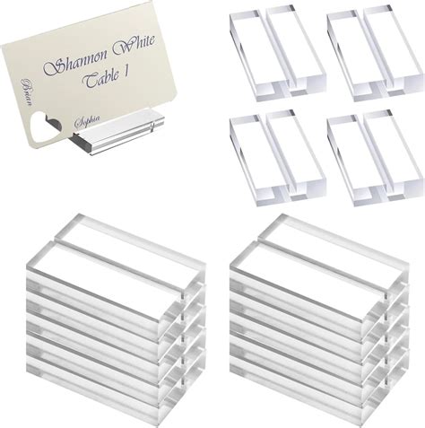 Amazon.com: REDANHA 14 Pcs Acrylic Sign Holders, Clear Acrylic Stands ...