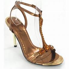 Bronze Wedding Shoes Heels by Womens Open Toe Slim Heel Diamante Bronze Bronze Wedding Shoes Heels