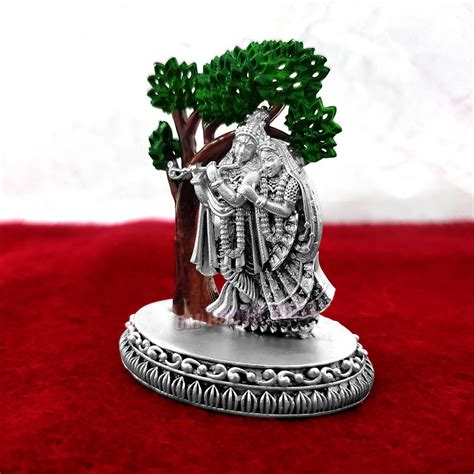 Radha Krishna with Standing Murti in 925 Silver