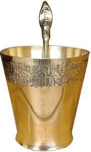 Craft World Brass Panch Patra Glass with Naga Spoon, Panchapatra Set ...