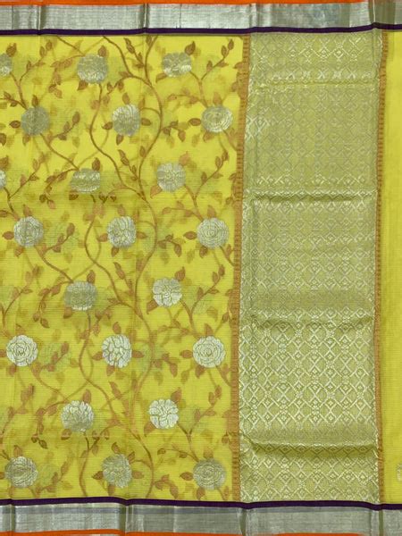 Second Skin I Zari Kota Saree YelloeIn Color