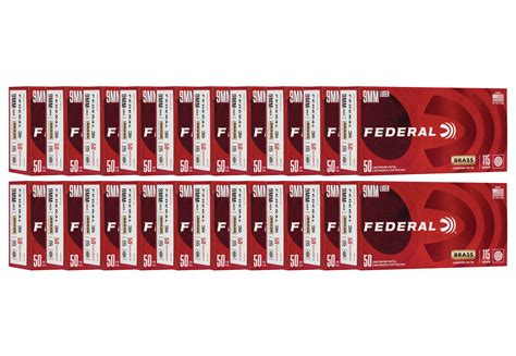 Ammo Bros | FEDERAL CARTRIDGE CO CHAMPION BRASS 9MM 115GR. FMJ 1000RD CASE