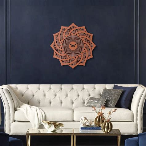 Islamic Pattern Metal Wall Clock – oliveandgray