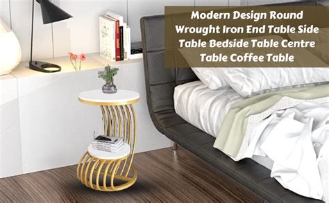 VANIYA CRAFTS® Modern Design Round Wrought Iron End Table Side Table ...