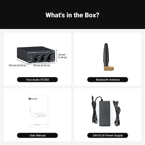 Fosi Audio Bt20a Bluetooth Stereo Amplifier 2 Channel Home Audio ...
