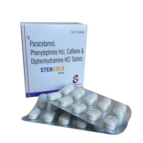 Paracetamol + PhenylPhrine+ Caffiene+ Diphenhydramine Hcl Tablets King