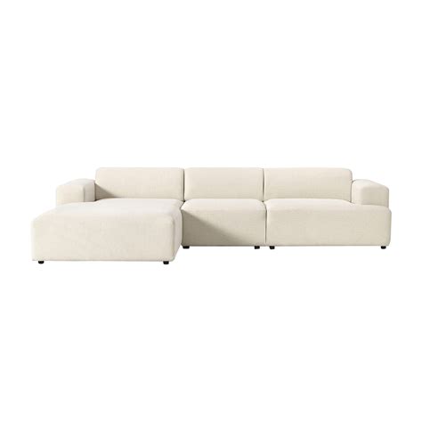 Sophisticated Comfort 3 Seater L Shaped Sofa Crème – Nestroots