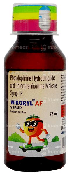 Wikoryl Af Syrup 75ml - Uses, Side Effects, Dosage, Price | Truemeds