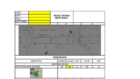 CUST: Nozzle Design Input Sheet & Projection Calculation - Studocu