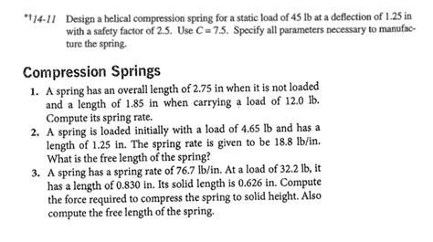 Image result for Spring Push Off Load Example Problems