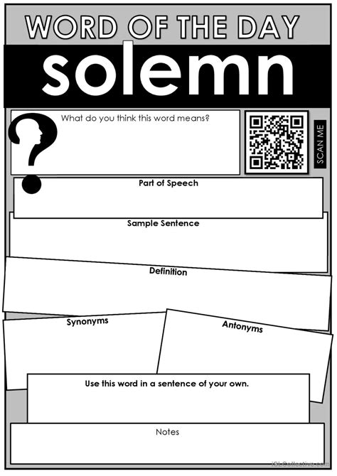 Solemn Definition Vocabulary at James Aviles blog