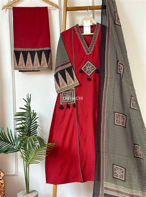 Rangriti ajrakh suit set – Libhachi
