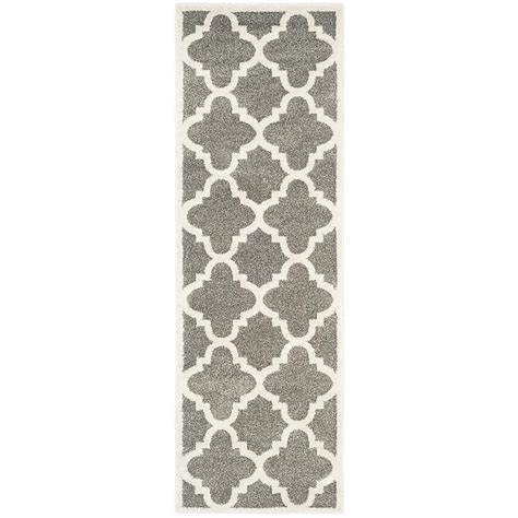 Safavieh Pompey 2 X 7 (ft) Dark Gray/Beige Indoor/Outdoor Trellis ...