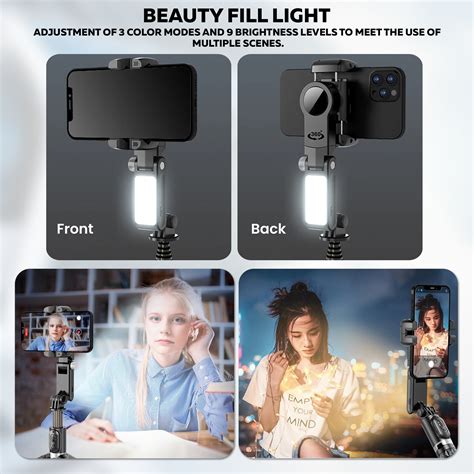 WeCool G2 Gimbal for Phones with LED Fill Lighgt, Anti-Shake 1-Axis Gi