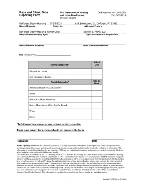 Fillable Online Race and Ethnic Data Reporting Form Fax Email Print ...