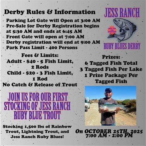 Jess Ranch Lakes Fish Report - Apple Valley, CA (San Bernardino County)
