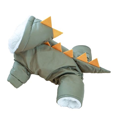 Qisuw Dinosaur Dog Costume Hoodie Dog Jacket Dog Jumpsuit dog Coat Dog ...
