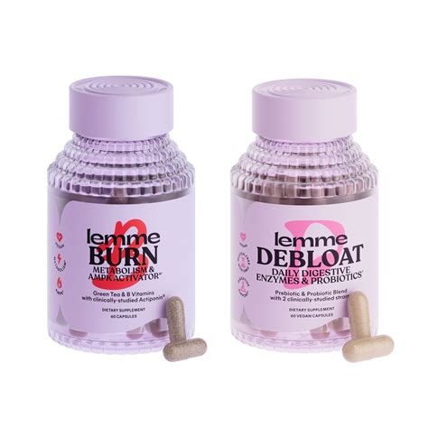 Lemmeburn And Debloat Capsule Bundle Metabolism And Fat Burning Debloat ...