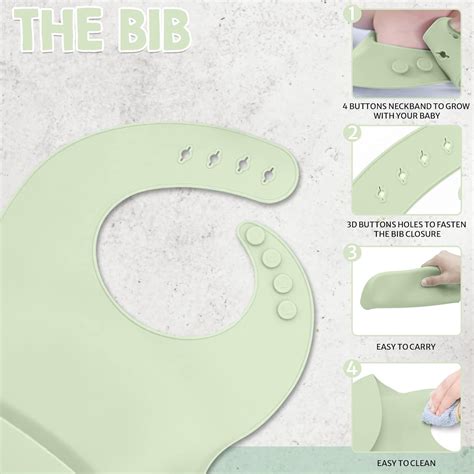 Buy Baby Feeding Supplies, Baby Led Weaning Set, Silicone Bib, Toddler ...