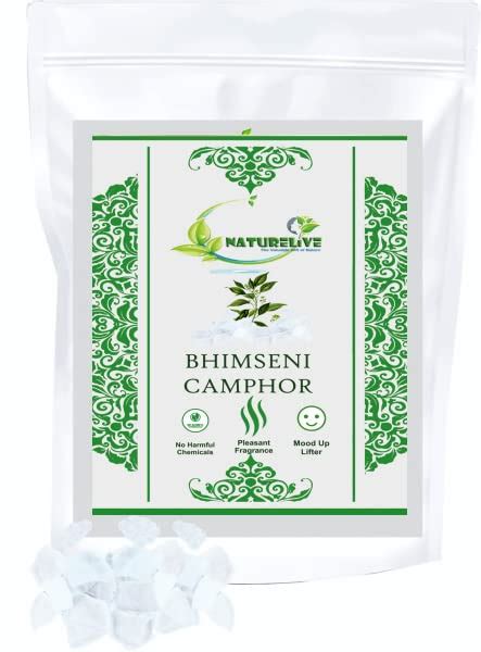 NATURELIVE Bhimseni camphor 50g | pacha karpooram original or bhimseni ...