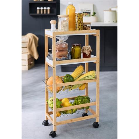 Buy Tranzit Wooden Kitchen Trolley from Home Centre at just INR 2999.0