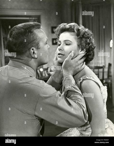 The actors Van Heflin and Mona Freeman in a scene from the movie ...