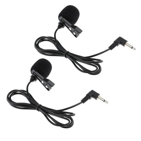 BNF® 2Pack Clip On Microphone Hands Free Wired Undirectional Condenser ...