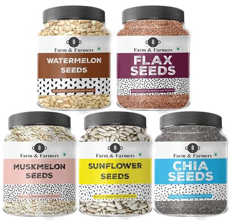 Farm & Farmers Healthy Combo Pack of Sunflower Seed, Muskmelon Seed ...