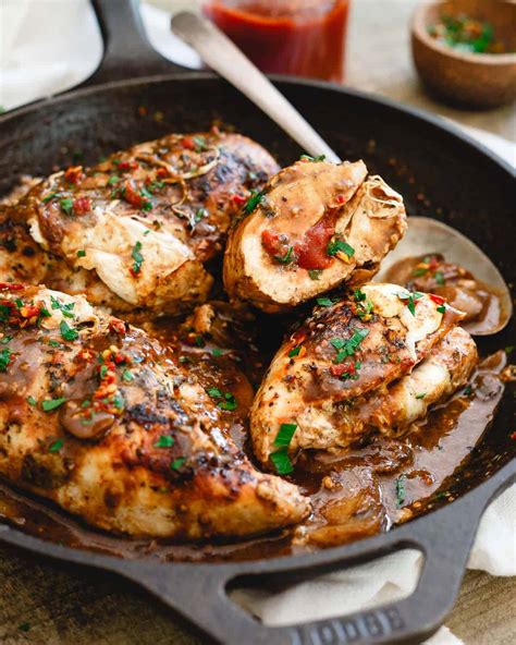 Stuffed Chicken Marsala - Chicken Marsala Stuffed with Mozzarella
