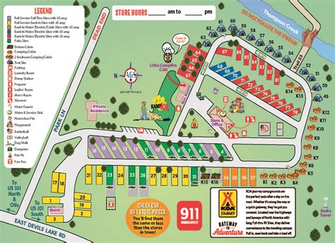 Otis, Oregon Campground Map | Lincoln City KOA Holiday