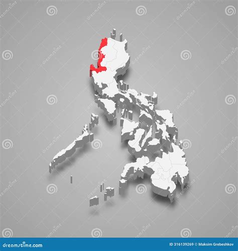 Ilocos Region Location within Philippines 3d Map Stock Illustration ...