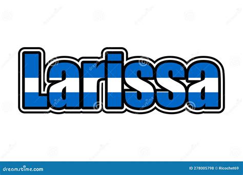 Larissa Sign Icon with Greek Flag Colors Stock Illustration ...