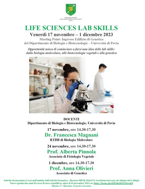 Life Sciences Lab Skills - New College