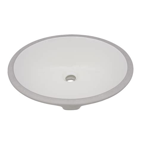 Ruvati 16 x 13 inch Undermount Bathroom Sink Biscuit Oval Porcelain ...