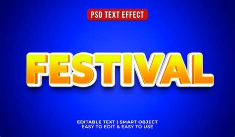 Easy to edit festival text effects | Free PSD
