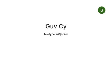 Guv Cy — Teletype