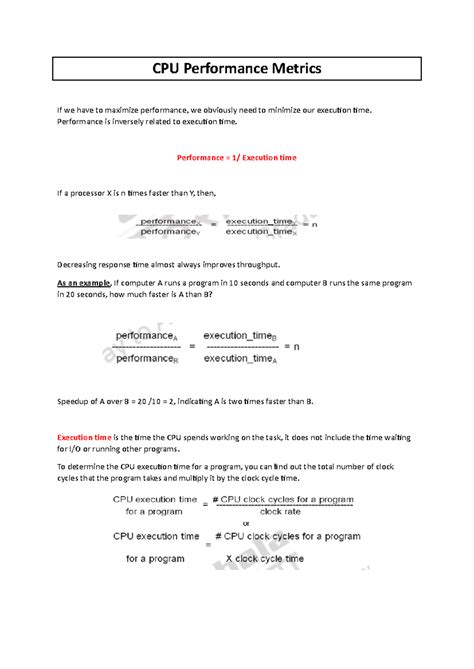 CPU Performance Metrics: Understanding Execution Time & Throughput ...